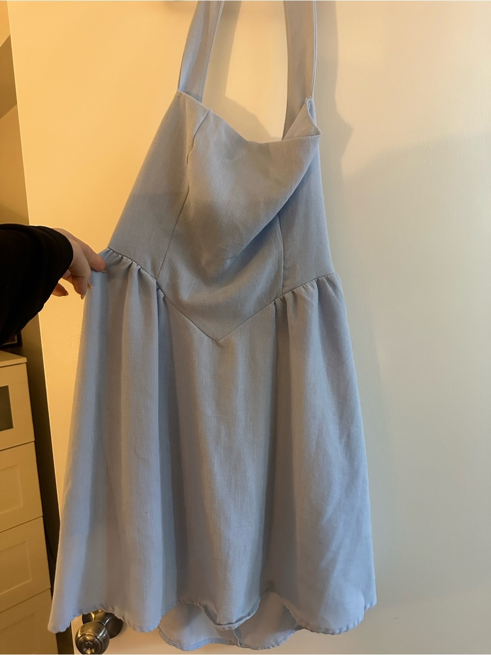 Light Blue Girls' Sundress - Sleeveless Cotton Blend